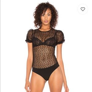 BCBGENERATION Black Lace Bodysuit